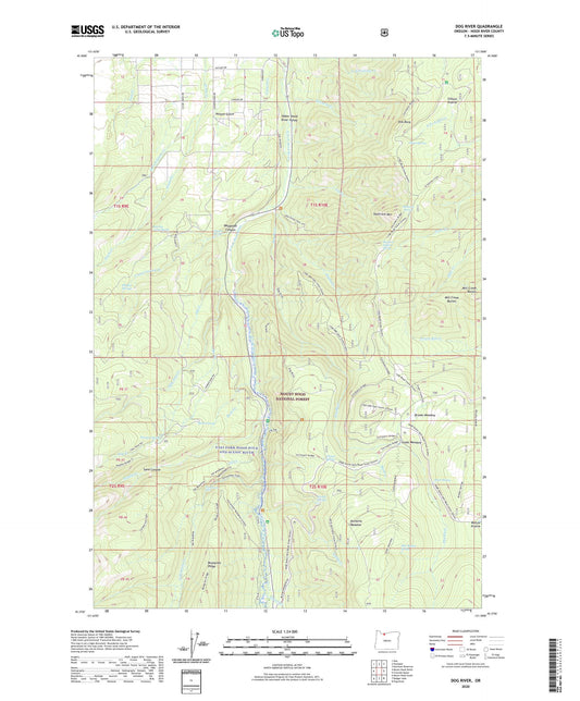 Dog River Oregon US Topo Map Image