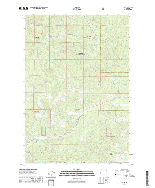 Dolph Oregon US Topo Map Image
