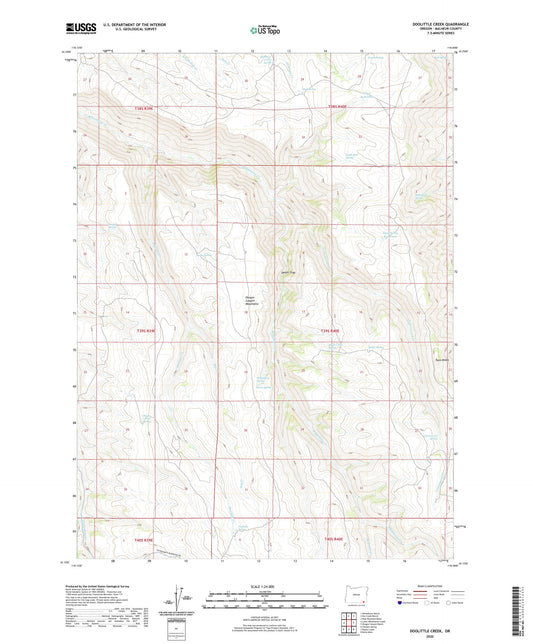 Doolittle Creek Oregon US Topo Map Image