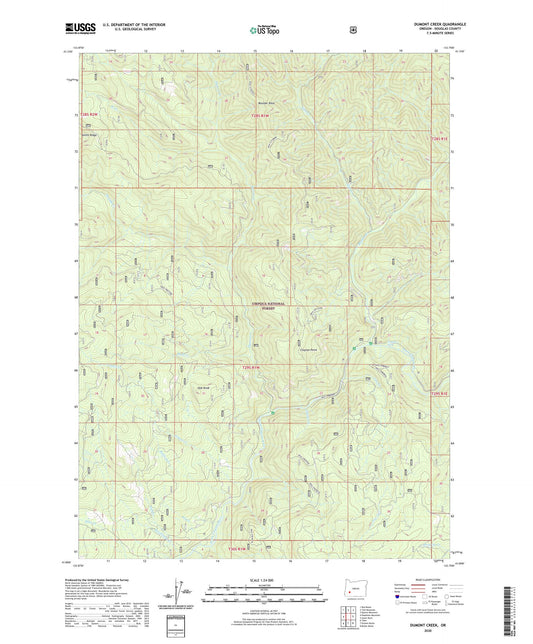 Dumont Creek Oregon US Topo Map Image