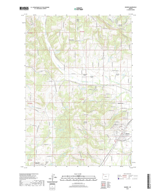Dundee Oregon US Topo Map Image