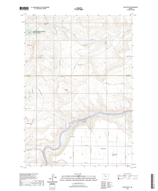Eagle Butte Oregon US Topo Map Image
