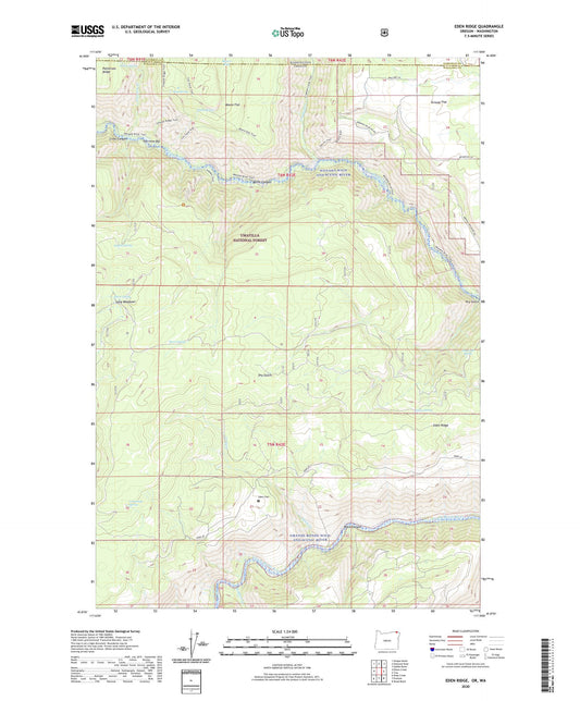 Eden Ridge Oregon US Topo Map Image