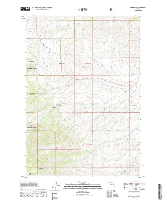 Eldorado Pass Oregon US Topo Map Image