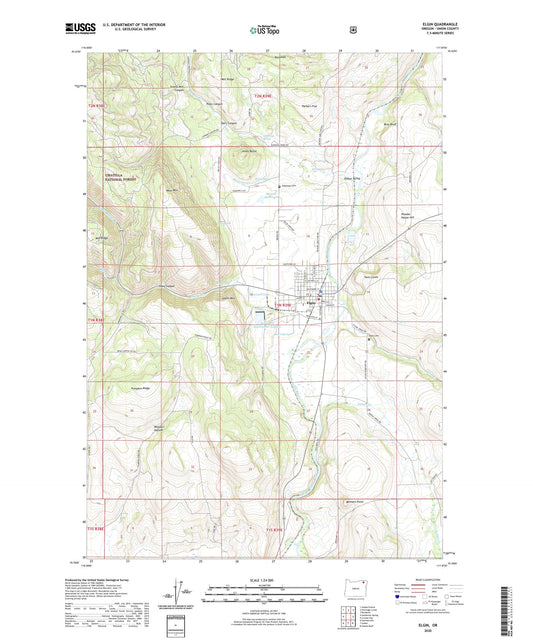 Elgin Oregon US Topo Map Image