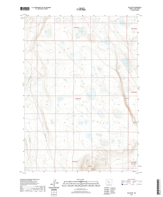 Elk Butte Oregon US Topo Map Image