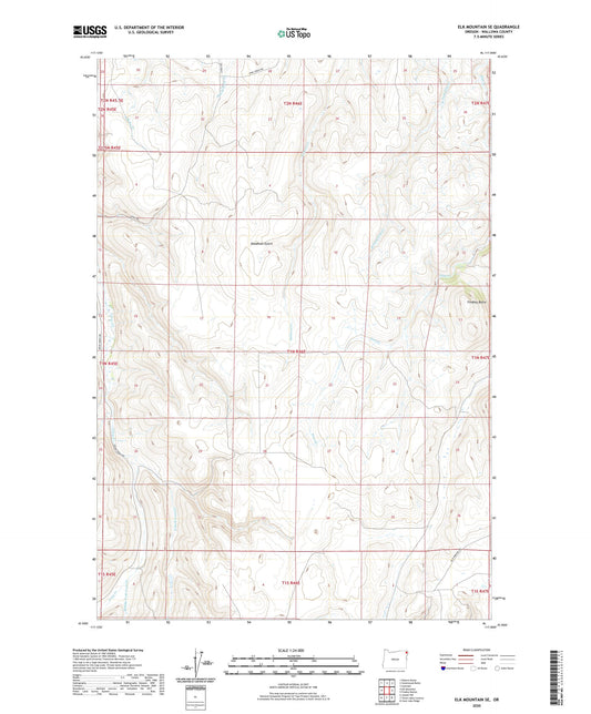 Elk Mountain SE Oregon US Topo Map Image