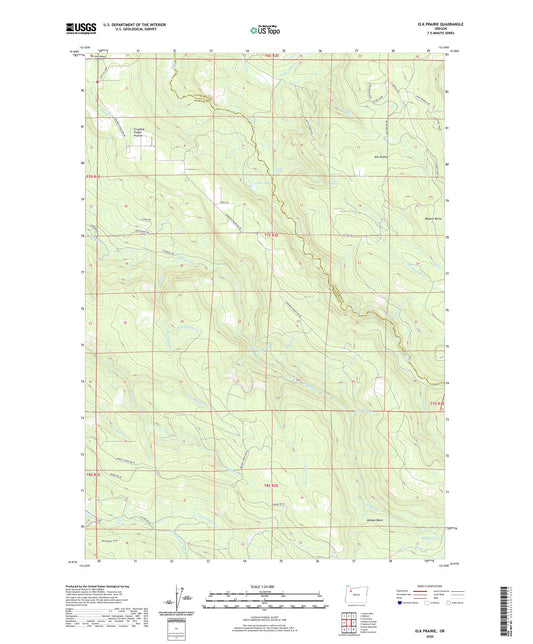 Elk Prairie Oregon US Topo Map Image