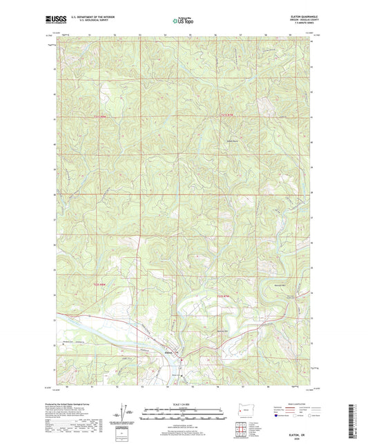 Elkton Oregon US Topo Map Image