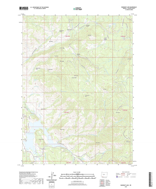 Emigrant Lake Oregon US Topo Map Image