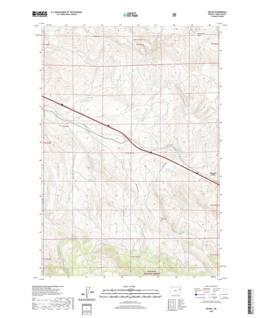 Encina Oregon US Topo Map Image