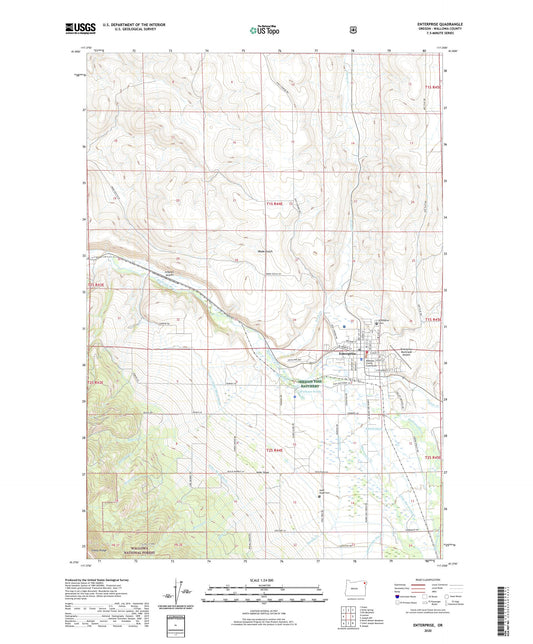 Enterprise Oregon US Topo Map Image