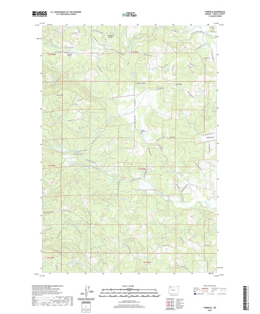 Fairdale Oregon US Topo Map Image