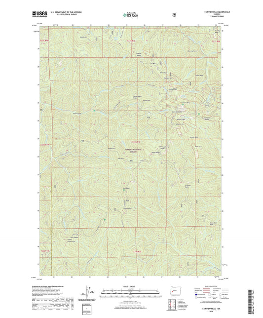 Fairview Peak Oregon US Topo Map Image