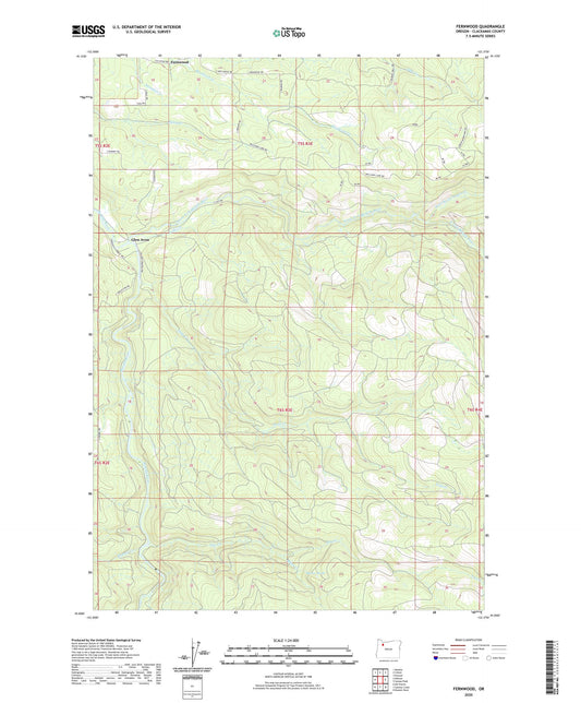 Fernwood Oregon US Topo Map Image