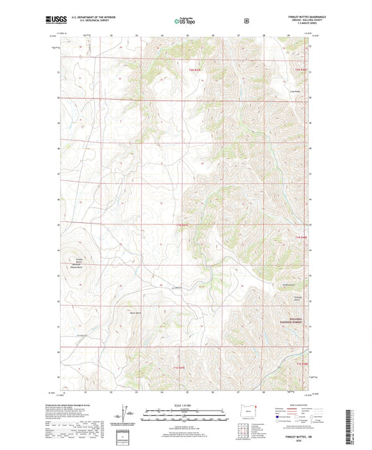 Findley Buttes Oregon US Topo Map Image