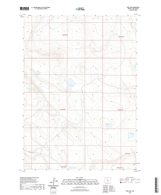 Fire Lake Oregon US Topo Map Image