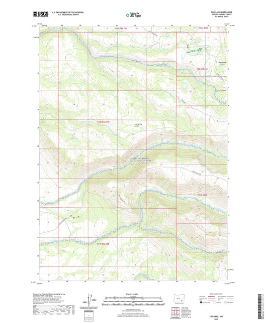 Fish Lake Oregon US Topo Map Image