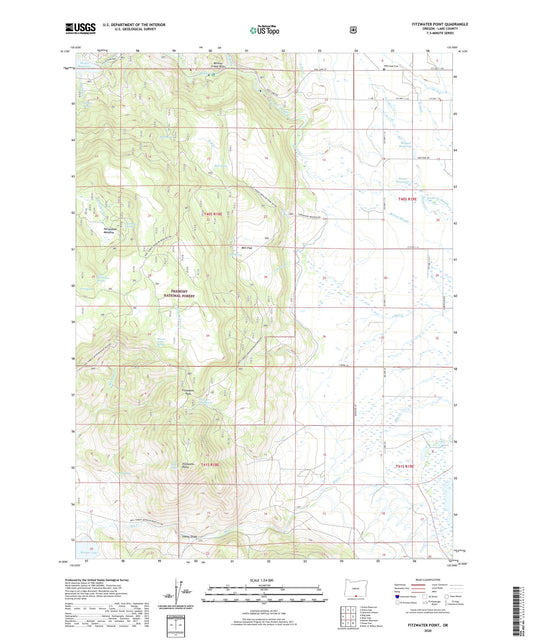 Fitzwater Point Oregon US Topo Map Image