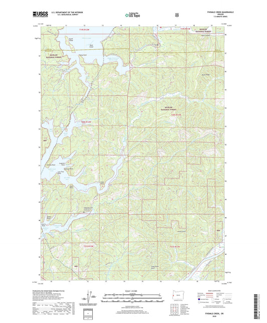 Fivemile Creek Oregon US Topo Map Image