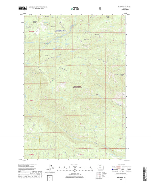 Flag Point Oregon US Topo Map Image