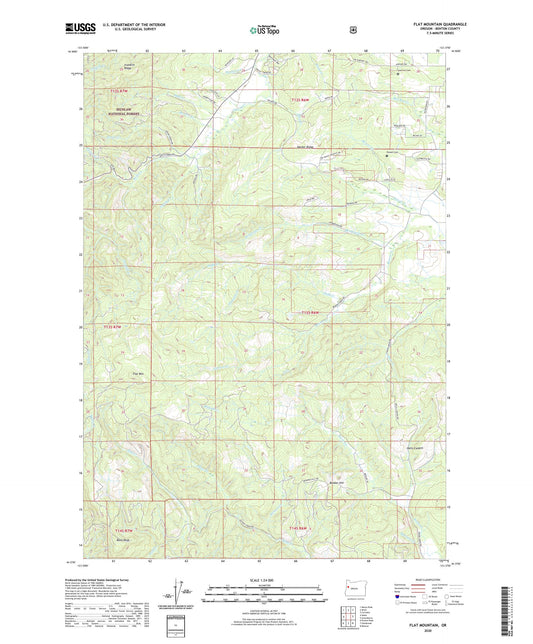 Flat Mountain Oregon US Topo Map Image