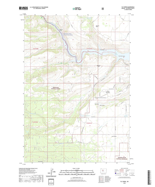 Fly Creek Oregon US Topo Map Image