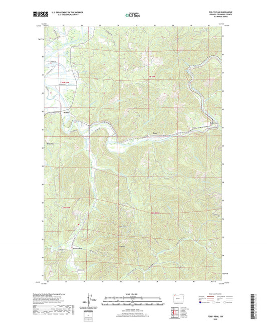 Foley Peak Oregon US Topo Map Image