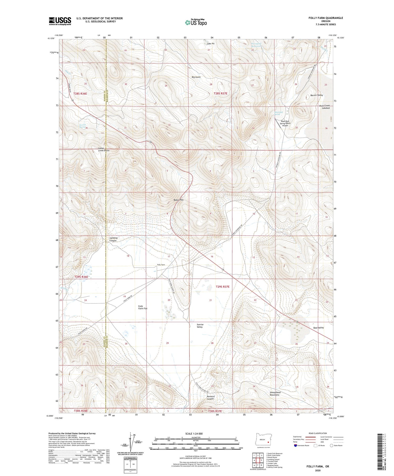 Folly Farm Oregon US Topo Map Image