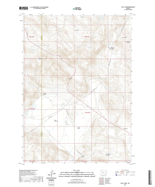 Folly Farm Oregon US Topo Map Image