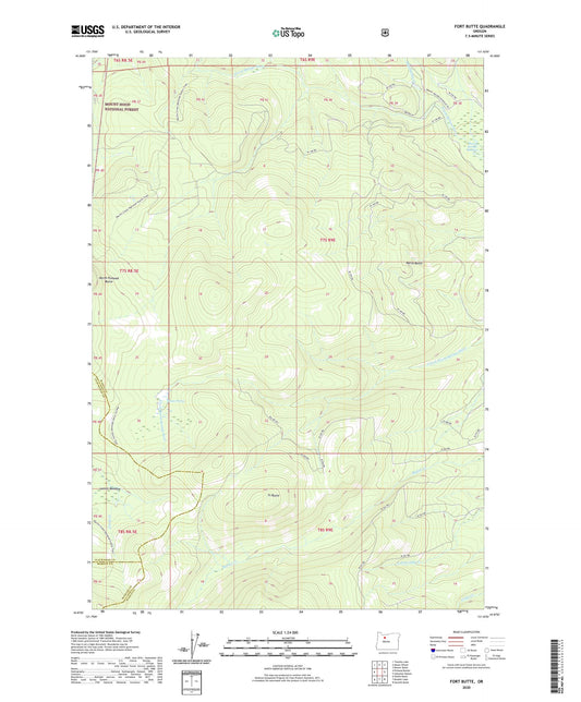 Fort Butte Oregon US Topo Map Image