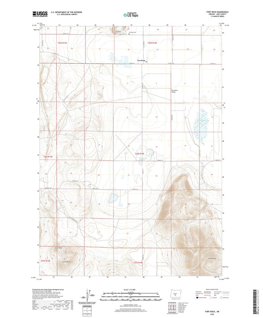 Fort Rock Oregon US Topo Map Image