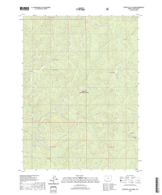 Fourth of July Creek Oregon US Topo Map Image