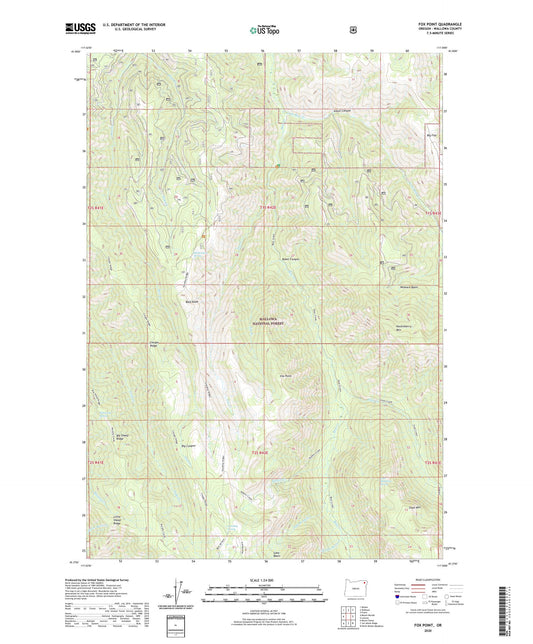 Fox Point Oregon US Topo Map Image