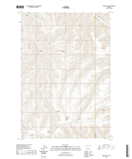 Franklin Hill Oregon US Topo Map Image