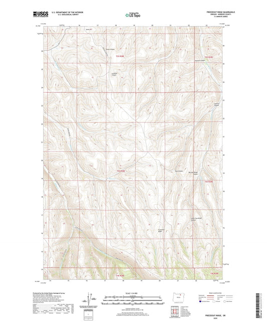 Freezeout Ridge Oregon US Topo Map Image
