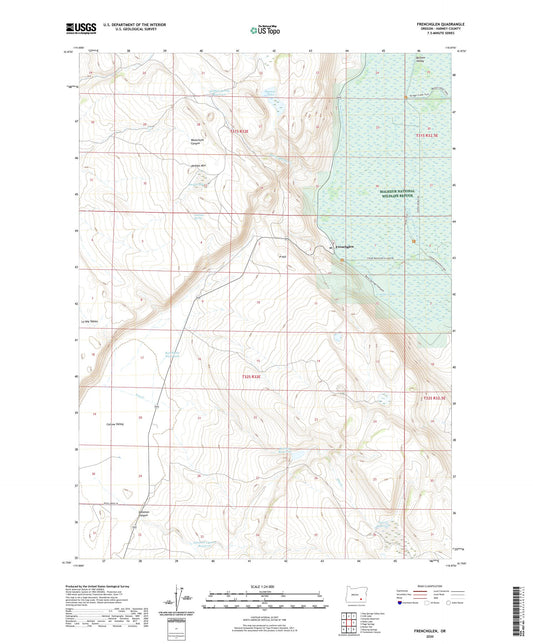 Frenchglen Oregon US Topo Map Image