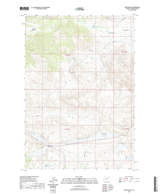 Frog Hollow Oregon US Topo Map Image