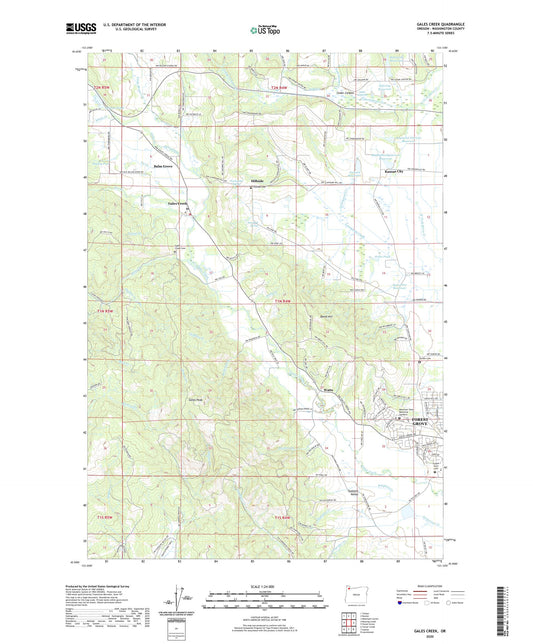 Gales Creek Oregon US Topo Map Image