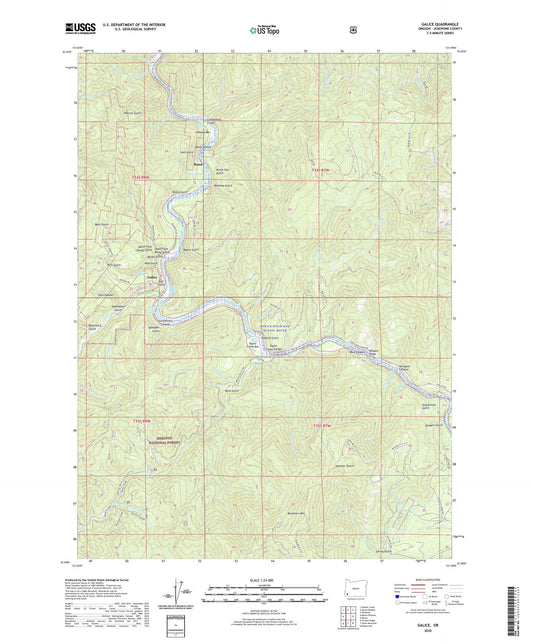 Galice Oregon US Topo Map Image