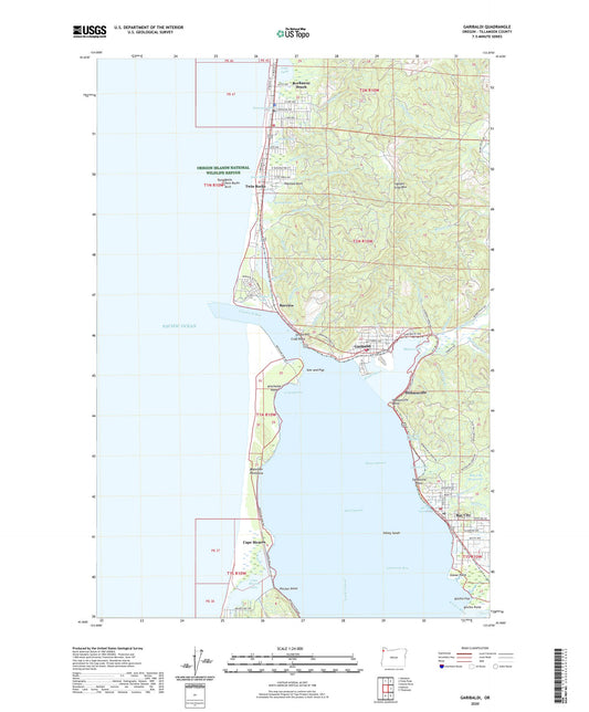 Garibaldi Oregon US Topo Map Image