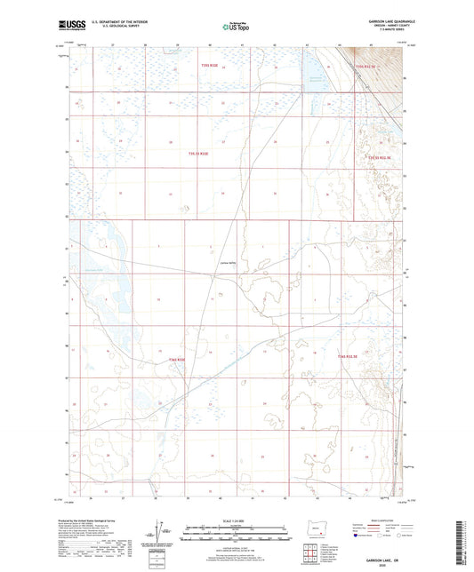 Garrison Lake Oregon US Topo Map Image