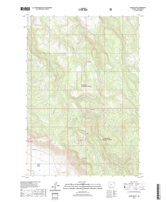 Gasset Bluff Oregon US Topo Map Image
