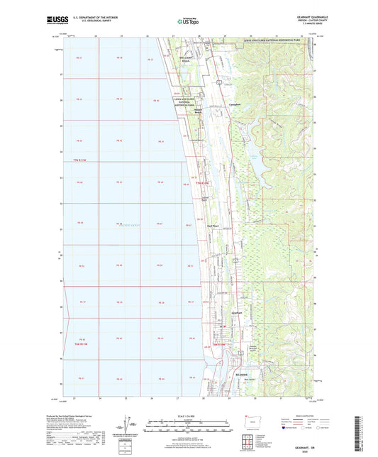 Gearhart Oregon US Topo Map Image