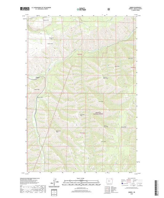 Gibbon Oregon US Topo Map Image