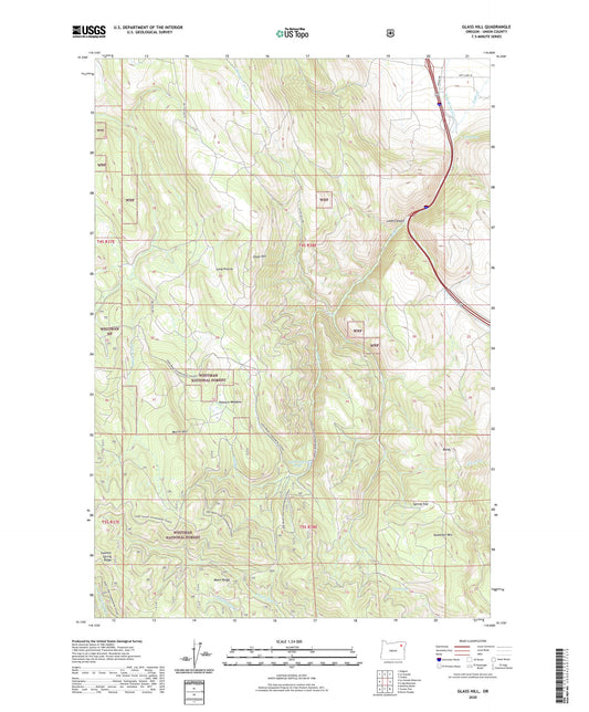 Glass Hill Oregon US Topo Map Image