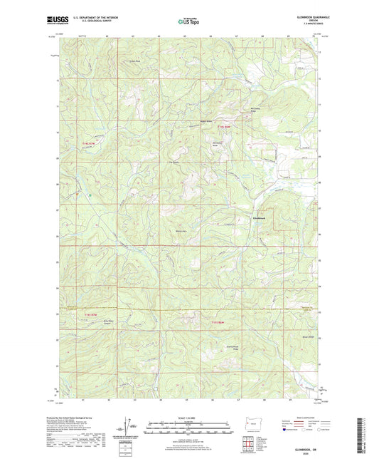 Glenbrook Oregon US Topo Map Image