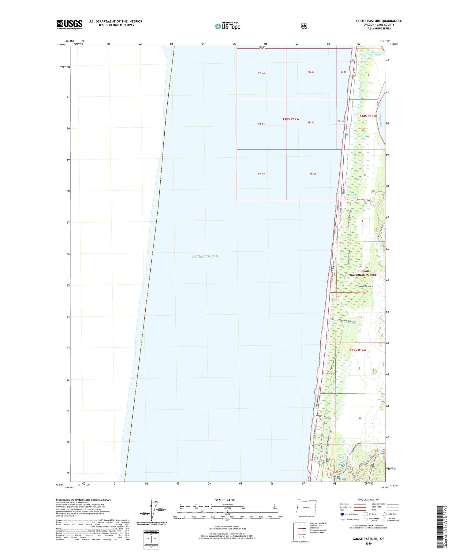 Goose Pasture Oregon US Topo Map Image