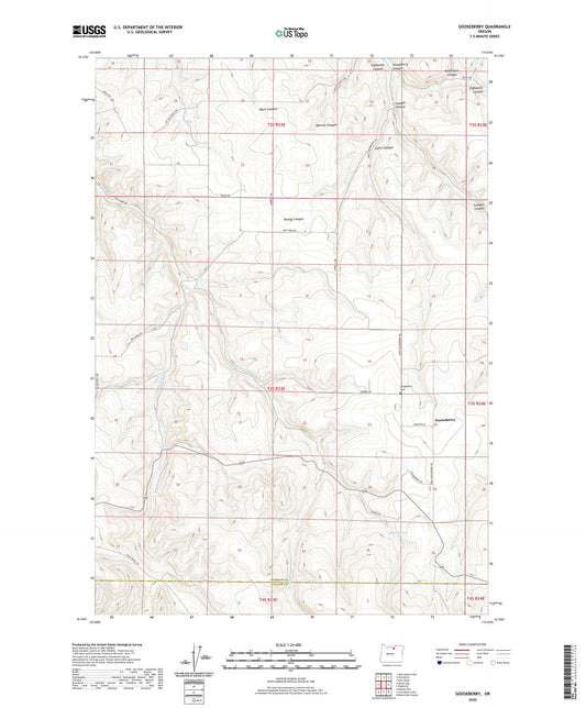 Gooseberry Oregon US Topo Map Image