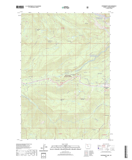Government Camp Oregon US Topo Map Image